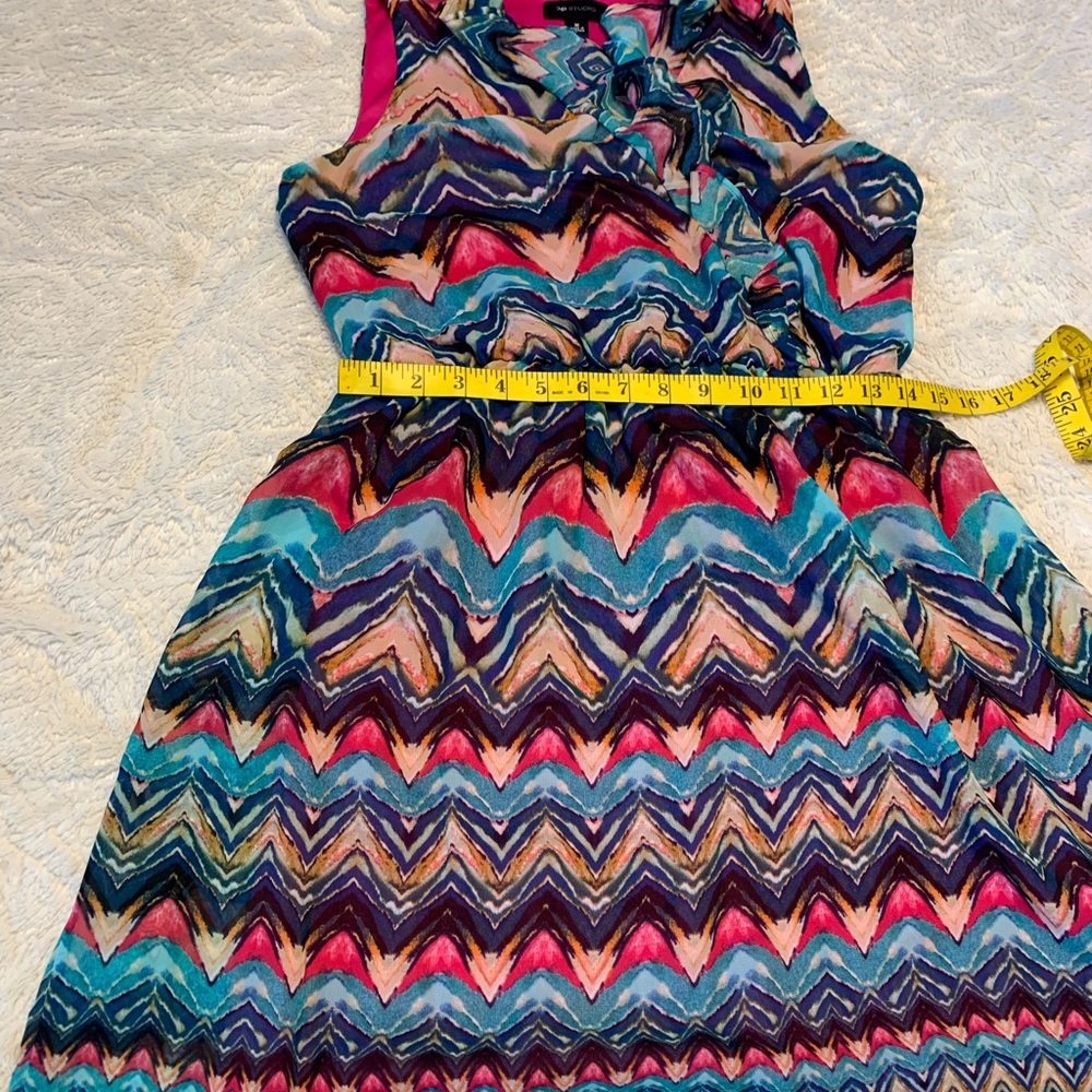 AB Studio Abstract Print Fully‎ lined Dress - Picture 13 of 13